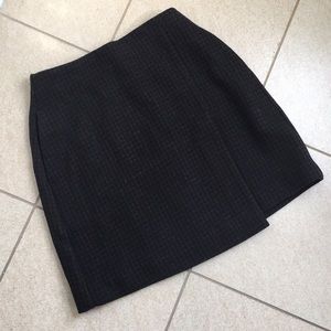 Uniqlo Plaid Wool-Blend Wrap Mini Skirt